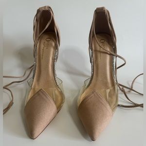 Olivia Jaymes Women's Stiletto Pumps High Heels Lace Up Pumps.